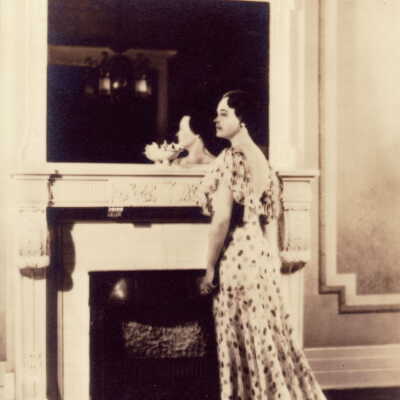 Mary Inghram (Denny) Weaver in the Denny home - High Street, Waynesburg, Pennsylvania
