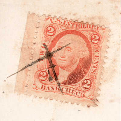Tax stamp on reverse of CDV: Origformat: Print-Photographic