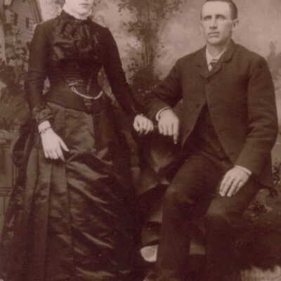 Caleb R. "Curn" Adams [1858-1929] and his wife, A. Ella "Nellie" (Belless) Adams [1870-]
