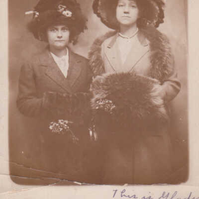 Helen Delilah (Patton) Leckey [1893-1964] and Gladys Hull