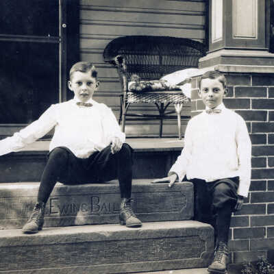 Kenneth Gaddis Baily and Karl Mitchener Baily at their home in Carmichaels