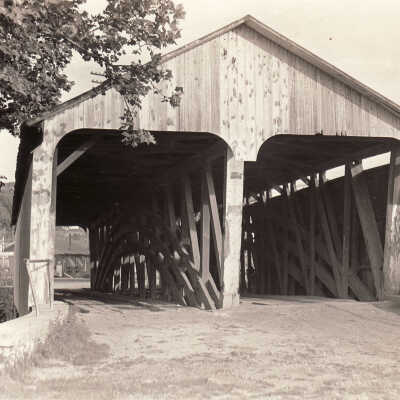 Double-lane covered bridge near the intersection of High and Greene Streets in Waynesburg