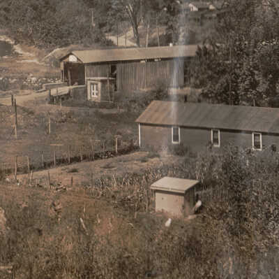 Frank Jones Album (Selected Photos) - Covered bridge near Clarksville, Greene County, Pennsylvania - Scene of William Franklin Horn's staged discovery of the "French lead plates"