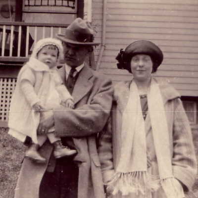 Charles Russell Adamson [1900-1962] with his wife, Aldine Elizabeth (Hoge) Adamson, and daughter Clara Lou Adamson