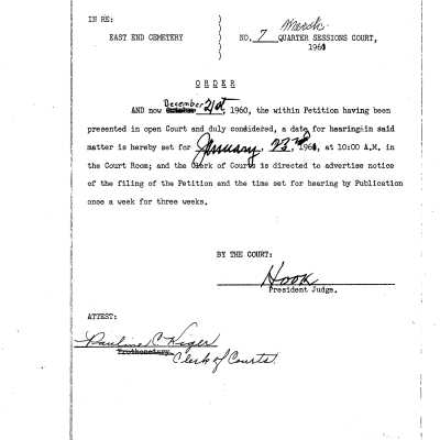 Petition to Vacate East End Cemetery - 02