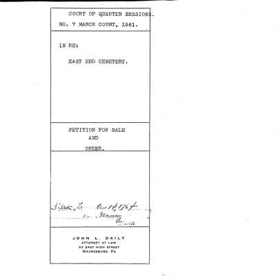 Petition to Vacate East End Cemetery - 16