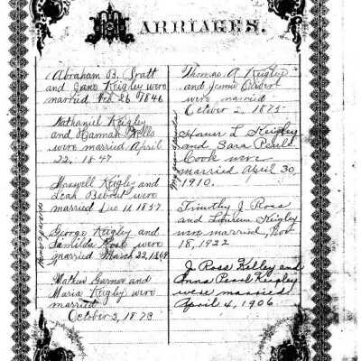 George and Anna (McCaslin) Keigley Family Bible - Page 3