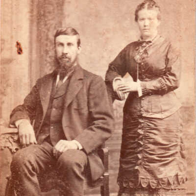 Noah Morrow Miller and his wife, Catherine Elizabeth (Frye) Miller in their wedding clothes