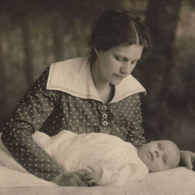 Ella May (Watson) Throckmorton with her son Robert Lawrence Throckmorton Jr.