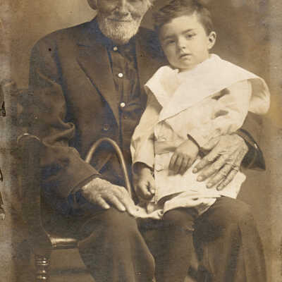 Elisha Rinehart [1829-1917] and his great-grandson Russell Rinehart [1907-1977]