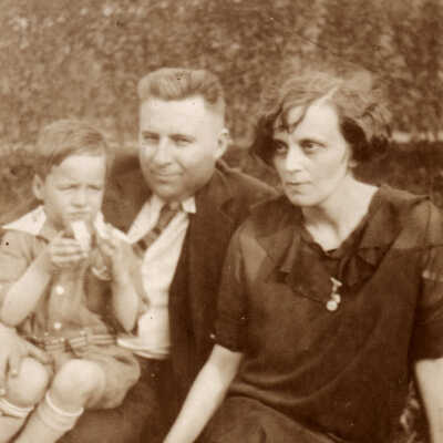 Elwood Garret Watson Sr. and Norah (Dotchin) Watson with their son Elwood Garret Watson Jr.