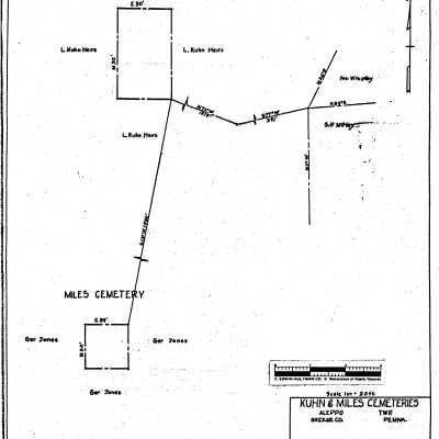 Miles - Aleppo Township - Greene County - Pennsylvania - WPA Cemetery Plat
