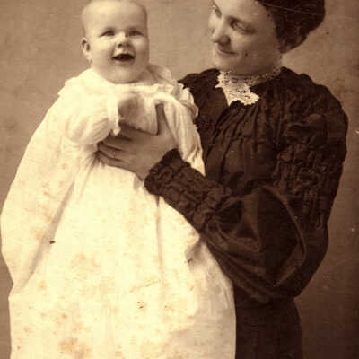 Mary "Mollie" (Jacobs) Bell and her son, Thomas Bell