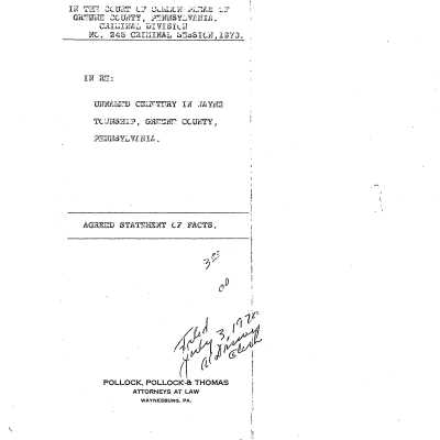 Brock Cemetery - No. 245 Criminal Sessions 1970 - Page 01