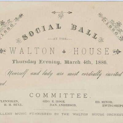 Walton Hotel Social Ball Invitation