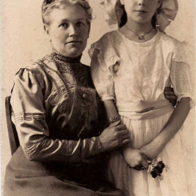Anna (Webster) Throckmorton and her daughter, Nancy Laureanne (Throckmorton) Meighen