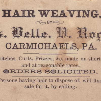 Ad - Hair Weaving - Mrs. Belle D. Rogers