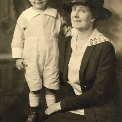 Cora (Miller) (Wright) Dulaney and her grandson Corbert William DeCoudres