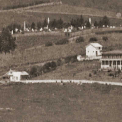 Green Mount Cemetery on hill - Waynesburg, circa 1876