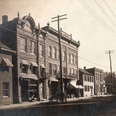 High Street (looking northeast from Morgan Street) in Waynesburg