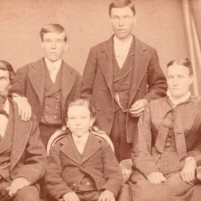 VanCleve Album, Photo 29 - Josiah Sayers Cathers and Sarah Jane (Throckmorton) Cathers family