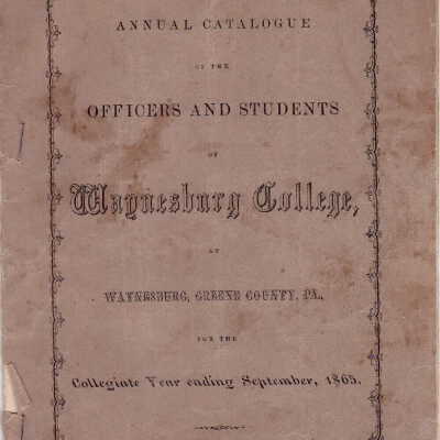 1865 Catalog (Cover)