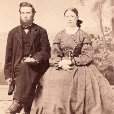 Clark-Daugherty-Rogers Album, Photo 30 - Bryon Clark and Lucy (Letherman) Clark