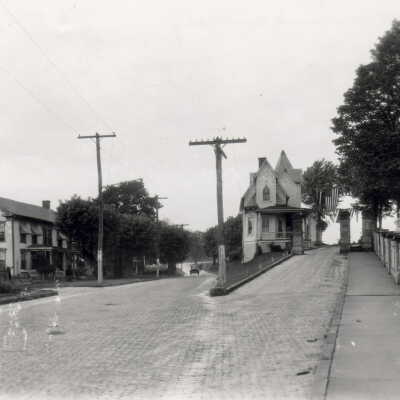 Green Mount Cemetery caretaker's house and entrance as well as Cyrus W. Pyle house on Morris Street