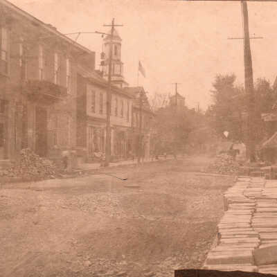 First brick-paving of High Street in Waynesburg