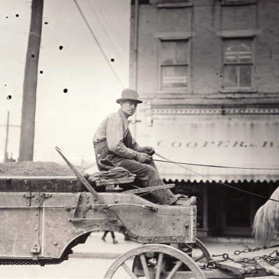 George "Chip" Strosnider traveling east on High Street in front of the Messenger Building