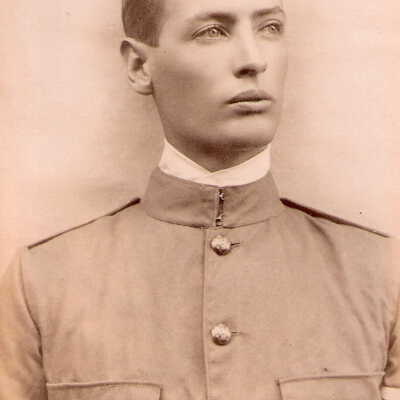 Johnson Album 01, Photo 02 - Harry James Rhodes in his Spanish American War uniform