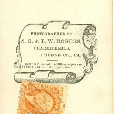 Reverse of image and tax stamp: Origformat: Print-Photographic