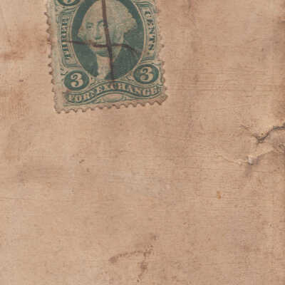 Civil War tax stamp on reverse of photo