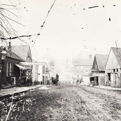 Washington Street (looking north from High Street) in Waynesburg, Greene County, Pennsylvania