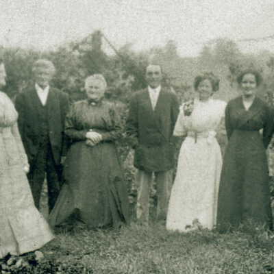 Wedding day of Charles Albert Day and Virginia Quintilla (Frye) Day