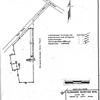 Slonaker - Aleppo Township - Greene County - Pennsylvania - WPA Cemetery Plat