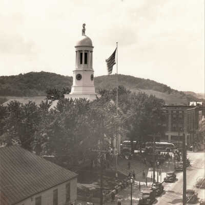 Greene County Courthouse and Fort Jackson Hotel in Waynesburg