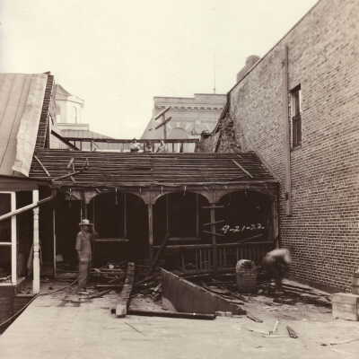 Citizens National Bank Construction Album (Selected Photo 07) - Building being torn down to make room for Citizens National Bank