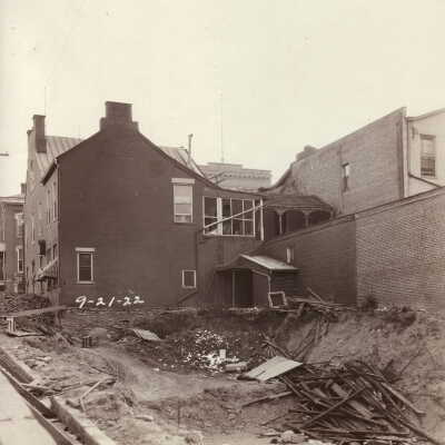 Citizens National Bank Construction Album (Selected Photo 10) - Building being torn down to make room for Citizens National Bank