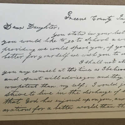 Letter from Francis Lazear to Nancy E. Lazear