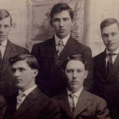 James Frederick Harvey [back row, far left]