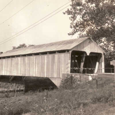 Double-lane covered bridge near the intersection of High and Greene Streets in Waynesburg