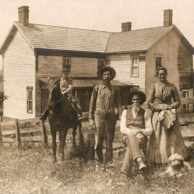 Benjamin Franklin Huffman Sr. [1827-1909] family and home in Morris Township, Greene County, Pennsylvania