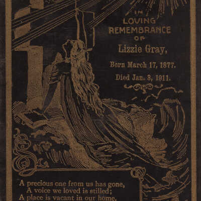 Dreier Album, Photo 11 - Funeral card of Elizabeth M. "Lizzie" (Dreier) Gray [1877-1911]