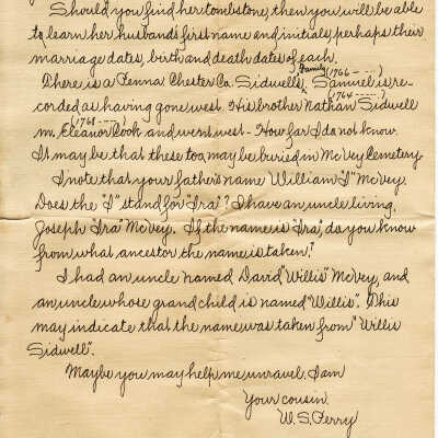 W. S. Perry Letter - Page 3