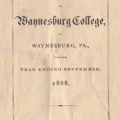 1868 Catalog (Title Page)