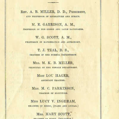 1868 Catalog (Faculty)