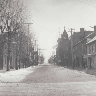 Corner at High and Morris Streets (looking east) in Waynesburg