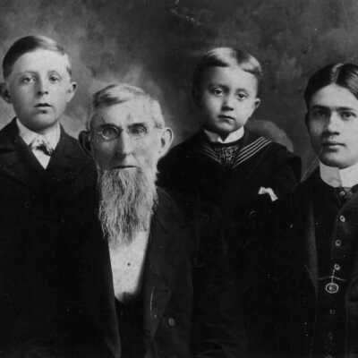 Samuel Harvey with his grandsons