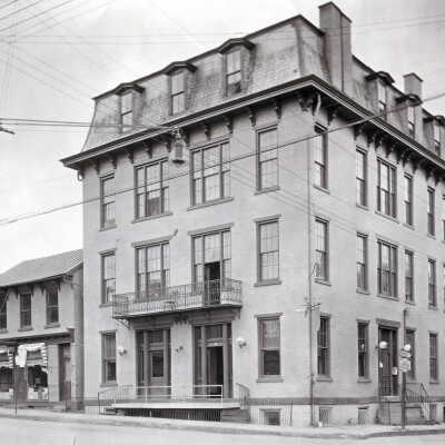Walton Hotel on the corner of High and Morris Streets in Waynesburg